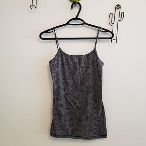 Black and white diamond patterned tank top